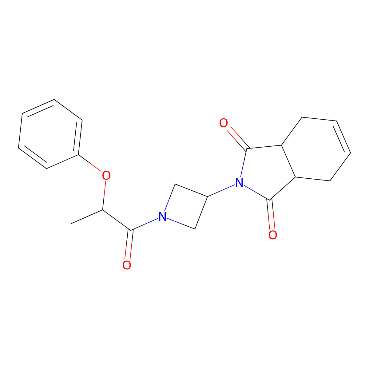 2-(1-(2-phenoxypropanoyl)azetidin-3-yl)-3a,4,7,7a-tetrahydro-1H-isoindole-1,3(2H)-dione molecular structure, CAS 1798639-12-9
