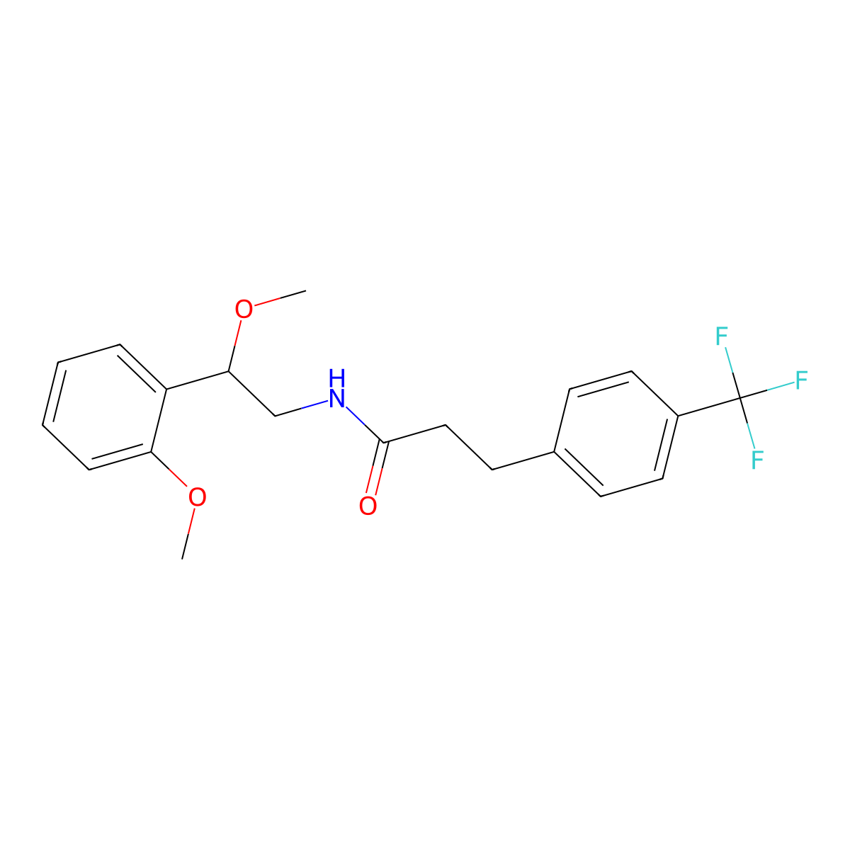 N-[2-methoxy-2-(2-methoxyphenyl)ethyl]-3-[4-(trifluoromethyl)phenyl]propanamide molecular structure, CAS 1798659-43-4