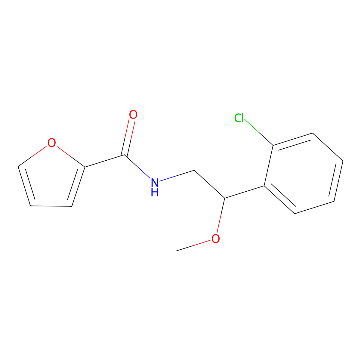 N-[2-(2-chlorophenyl)-2-methoxyethyl]furan-2-carboxamide molecular structure, CAS 1798659-59-2