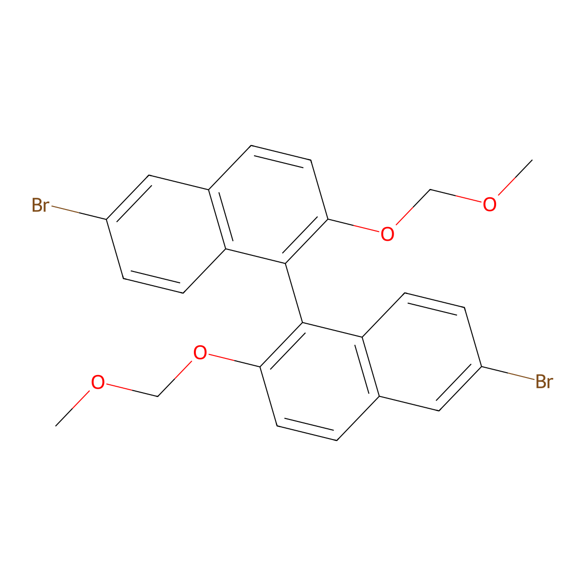 (R)-6,6'-Dibromo-2,2'-bis(methoxymethoxy)-1,1'-binaphthalene molecular structure, CAS 179866-74-1
