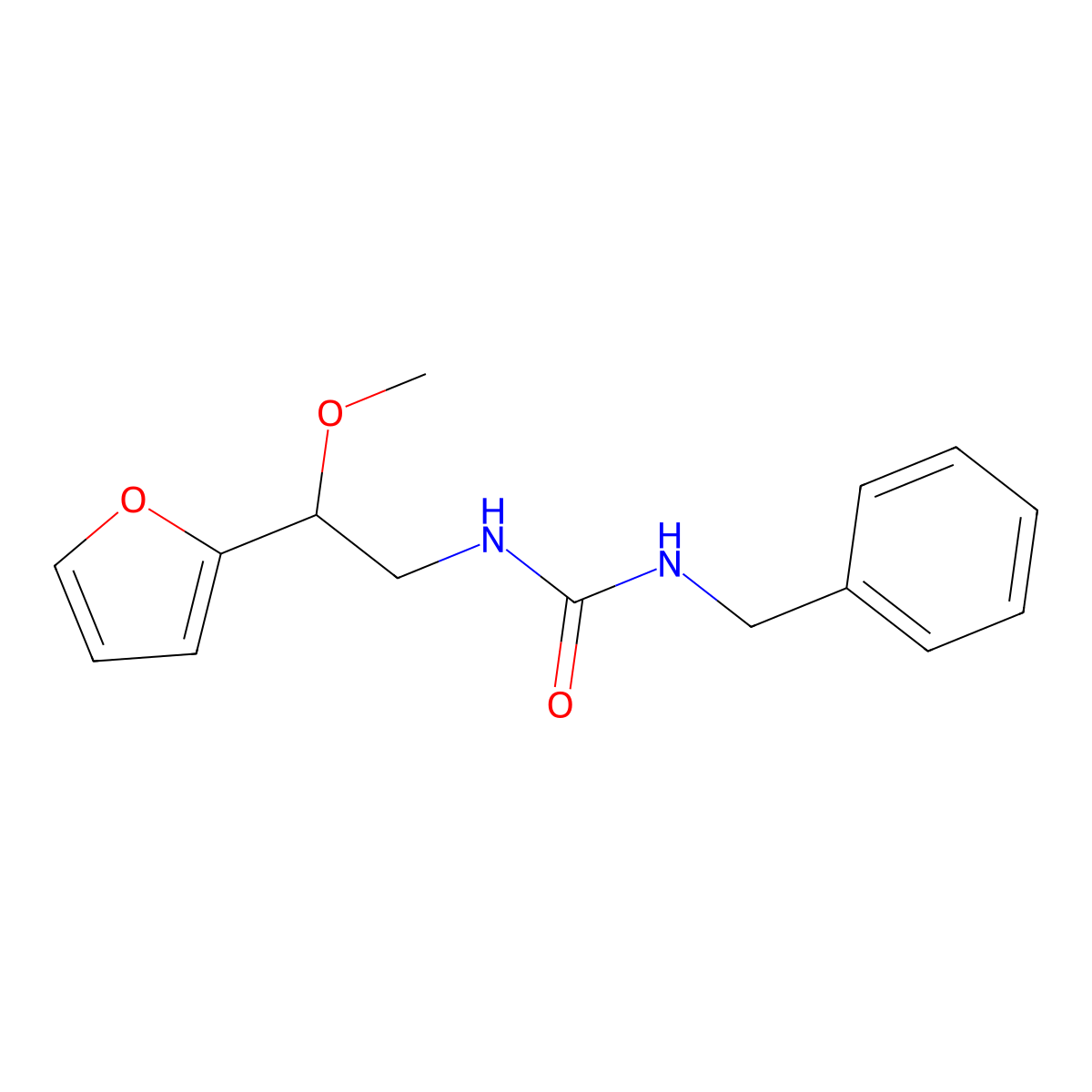 1-Benzyl-3-[2-(furan-2-yl)-2-methoxyethyl]urea molecular structure, CAS 1798660-25-9