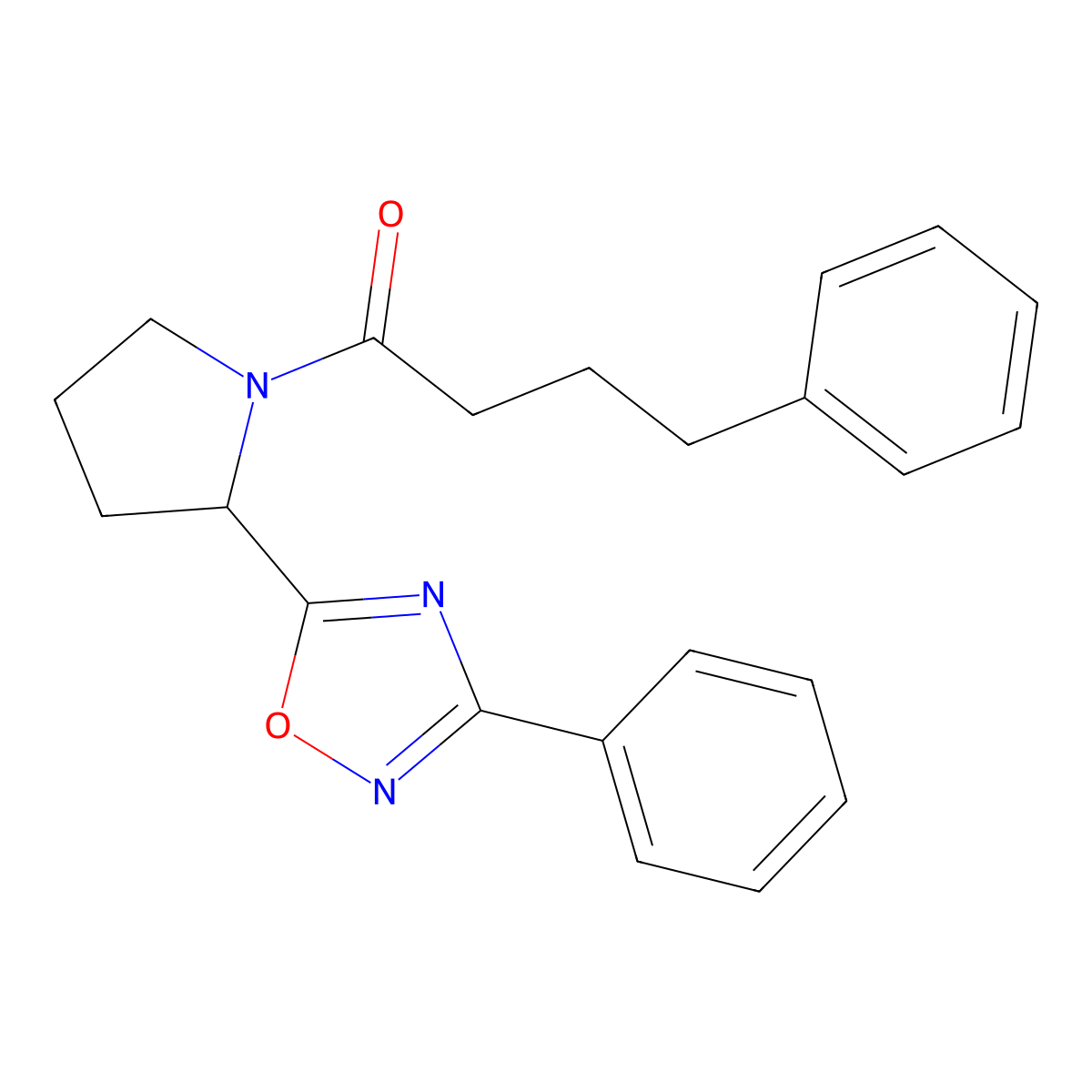 3-Phenyl-5-[1-(4-phenylbutanoyl)pyrrolidin-2-yl]-1,2,4-oxadiazole molecular structure, CAS 1798660-55-5