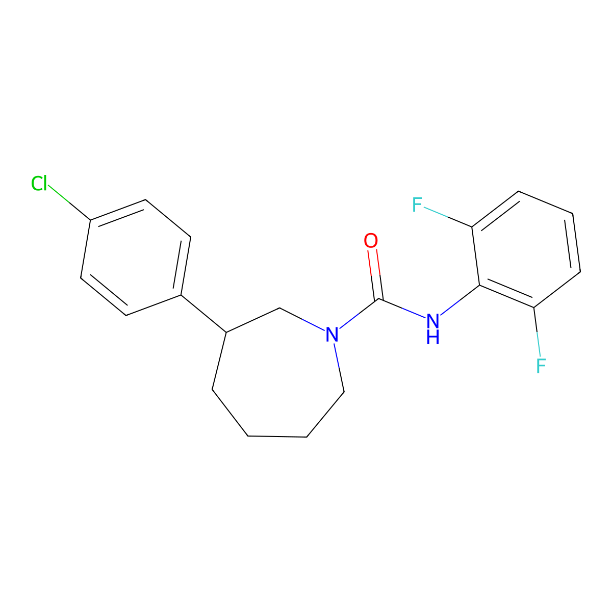3-(4-chlorophenyl)-N-(2,6-difluorophenyl)azepane-1-carboxamide molecular structure, CAS 1798660-69-1