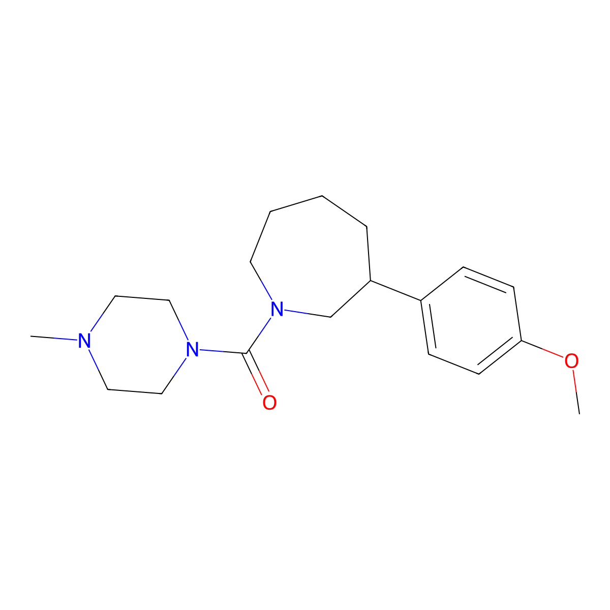 (3-(4-Methoxyphenyl)azepan-1-yl)(4-methylpiperazin-1-yl)methanone molecular structure, CAS 1798660-77-1