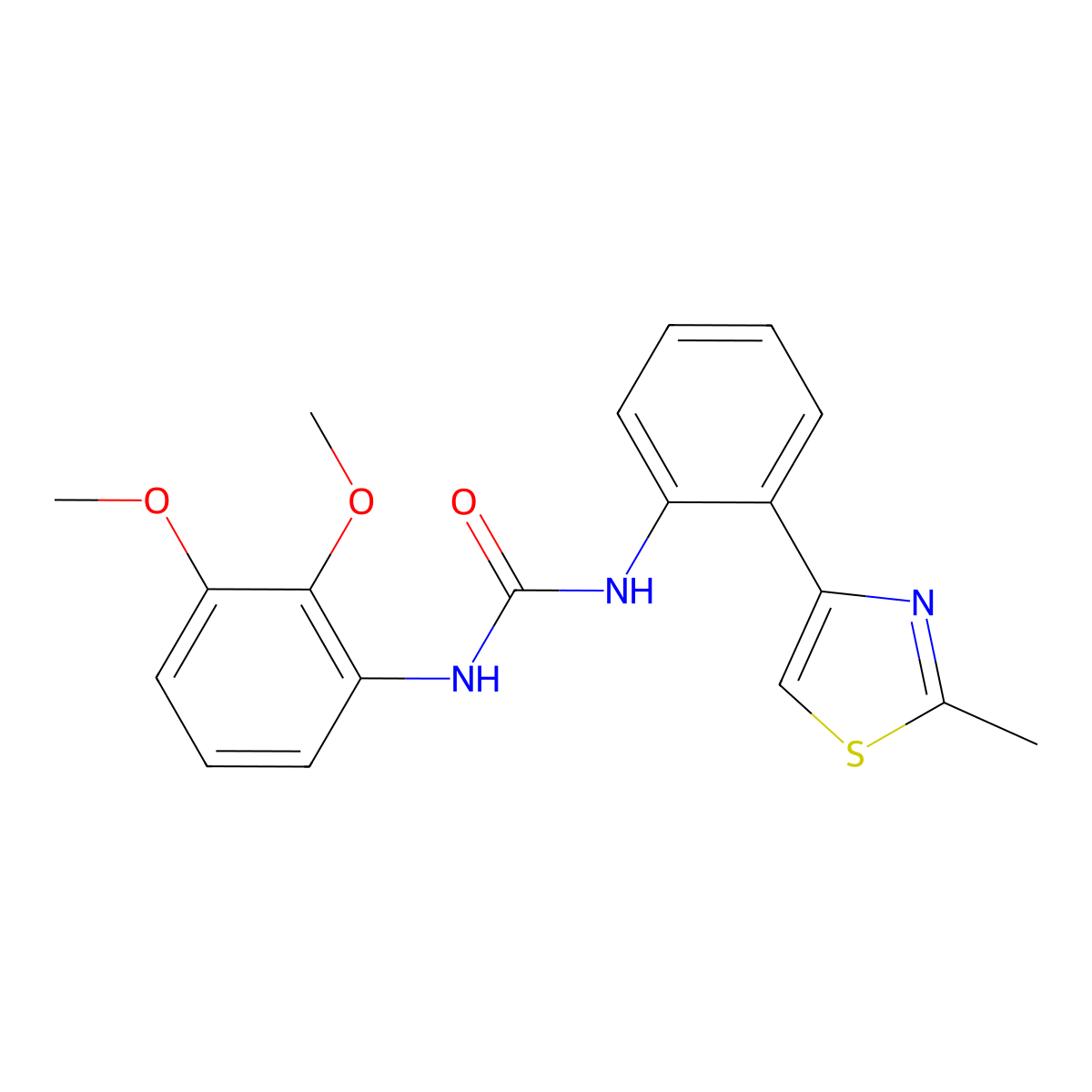 1-(2,3-Dimethoxyphenyl)-3-(2-(2-methylthiazol-4-yl)phenyl)urea molecular structure, CAS 1798661-26-3