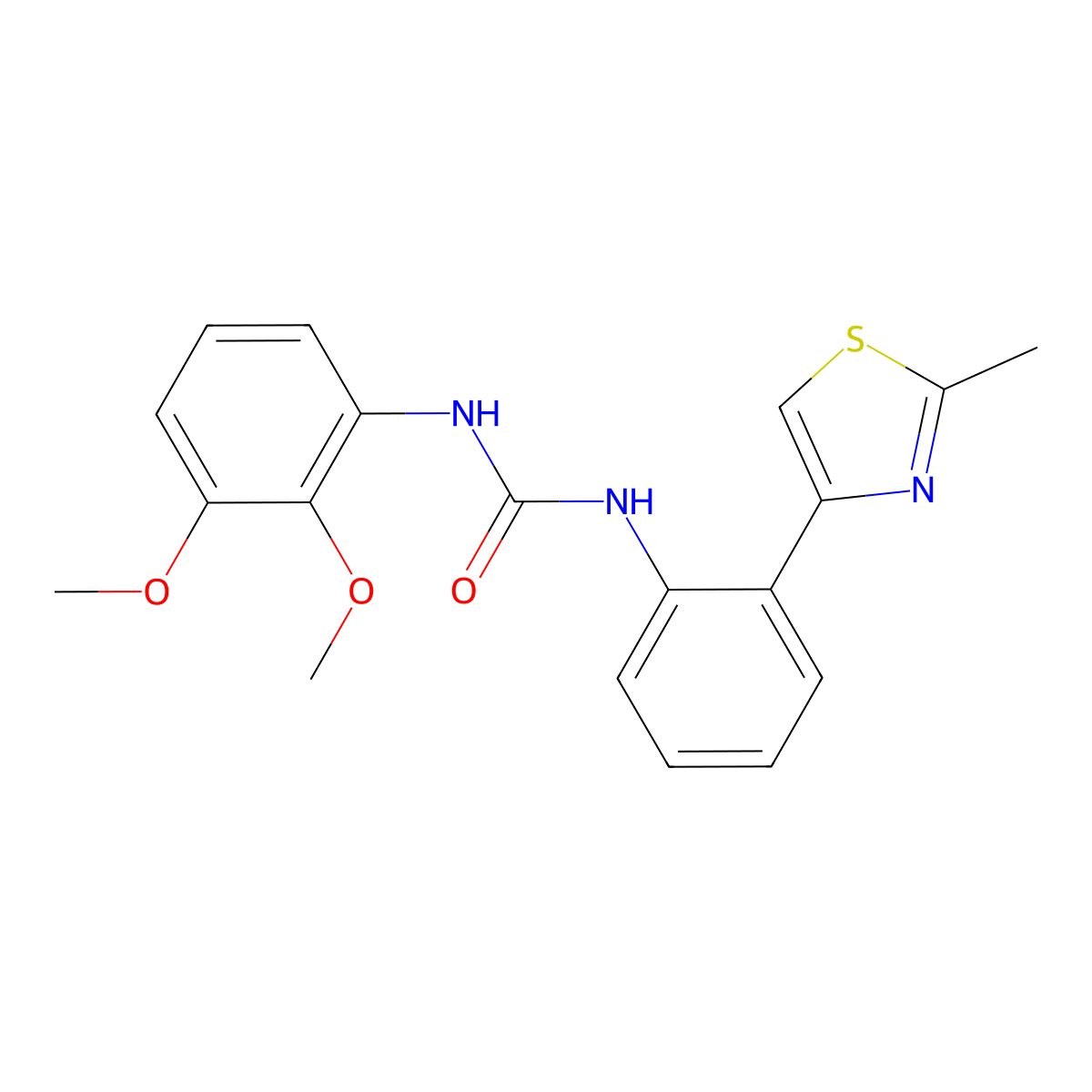 1-(2,3-Dimethoxyphenyl)-3-(2-(2-methylthiazol-4-yl)phenyl)urea molecular structure, CAS 1798661-26-3