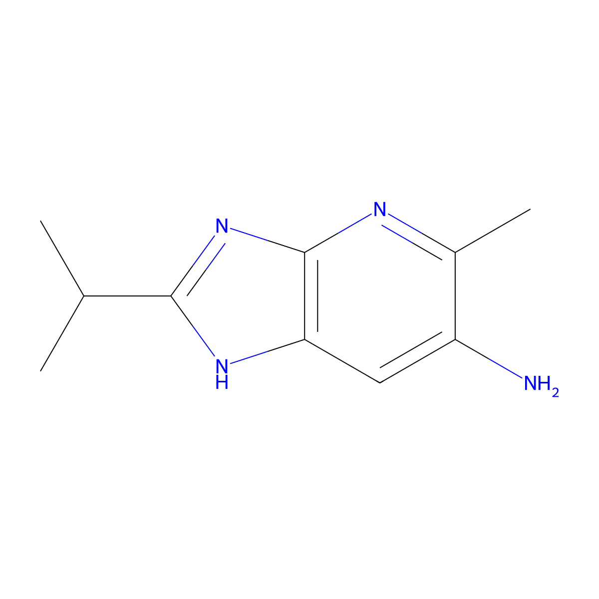 2-isopropyl-5-methyl-3H-imidazo[4,5-b]pyridin-6-amine molecular structure, CAS 1798661-93-4
