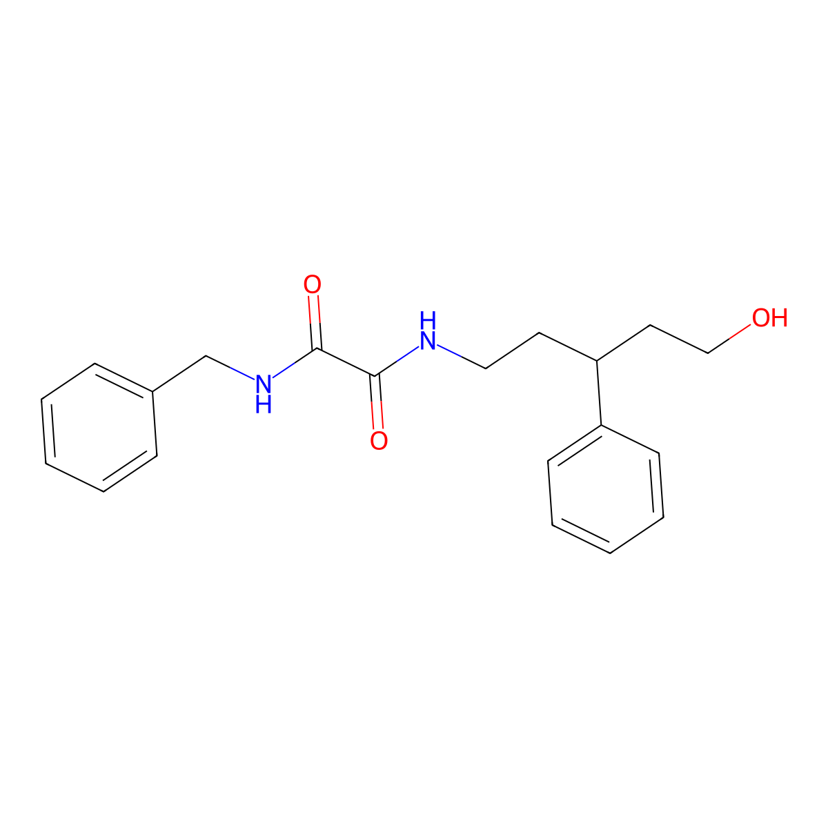 N1-benzyl-N2-(5-hydroxy-3-phenylpentyl)oxalamide molecular structure, CAS 1798672-39-5
