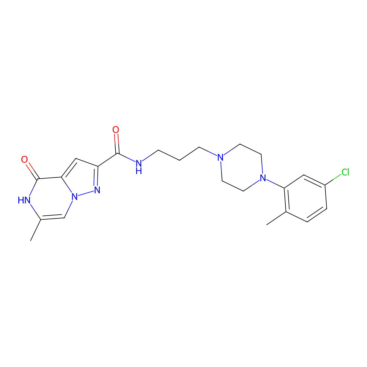 N-{3-[4-(5-chloro-2-methylphenyl)piperazin-1-yl]propyl}-6-methyl-4-oxo-4,5-dihydropyrazolo[1,5-a]pyrazine-2-carboxamide molecular structure, CAS 1798672-72-6