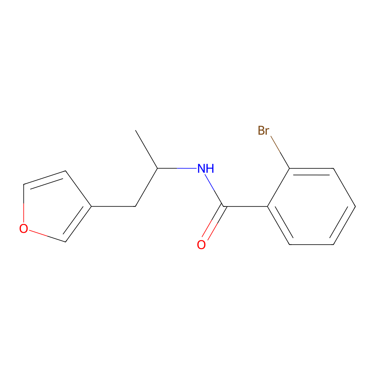 2-bromo-N-[1-(furan-3-yl)propan-2-yl]benzamide molecular structure, CAS 1798673-57-0