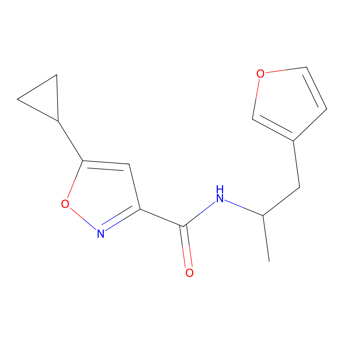 5-cyclopropyl-N-(1-(furan-3-yl)propan-2-yl)isoxazole-3-carboxamide molecular structure, CAS 1798673-66-1
