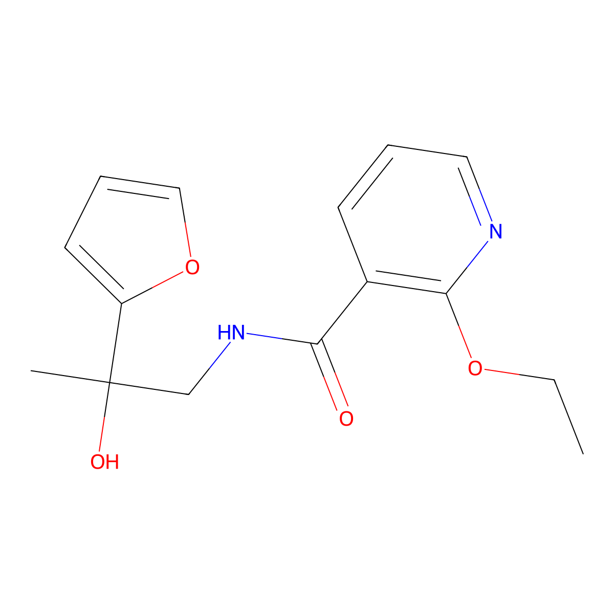 2-ethoxy-N-(2-(furan-2-yl)-2-hydroxypropyl)nicotinamide molecular structure, CAS 1798675-27-0