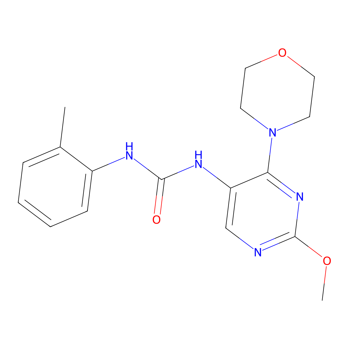 1-(2-Methoxy-4-morpholinopyrimidin-5-yl)-3-(o-tolyl)urea molecular structure, CAS 1798675-72-5