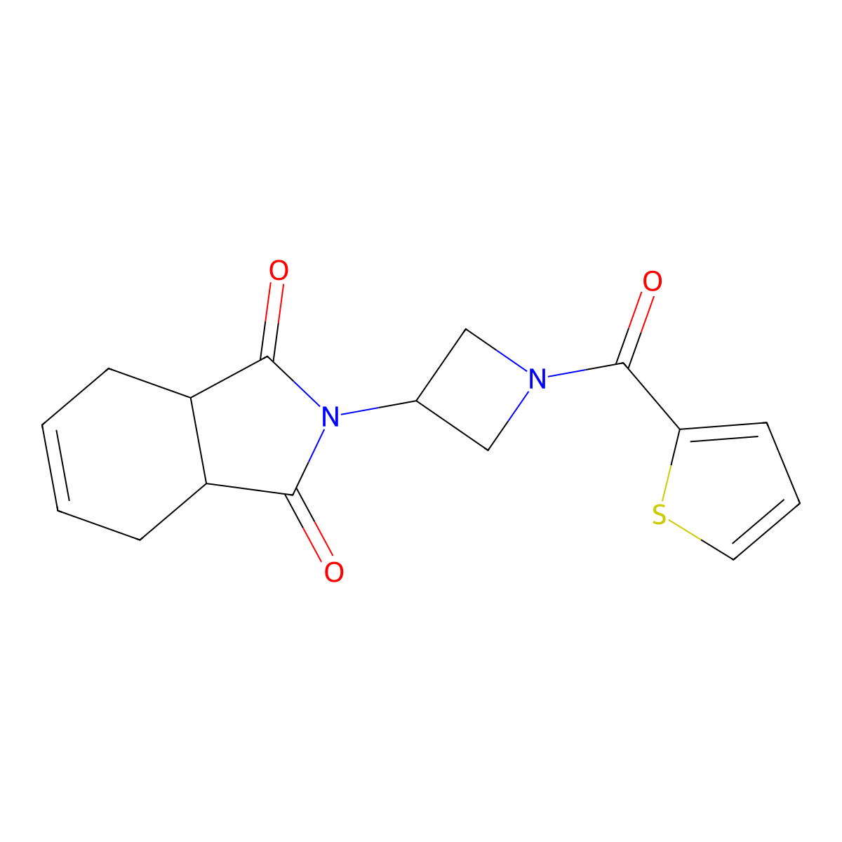 2-(1-(thiophene-2-carbonyl)azetidin-3-yl)-3a,4,7,7a-tetrahydro-1H-isoindole-1,3(2H)-dione molecular structure, CAS 1798675-98-5