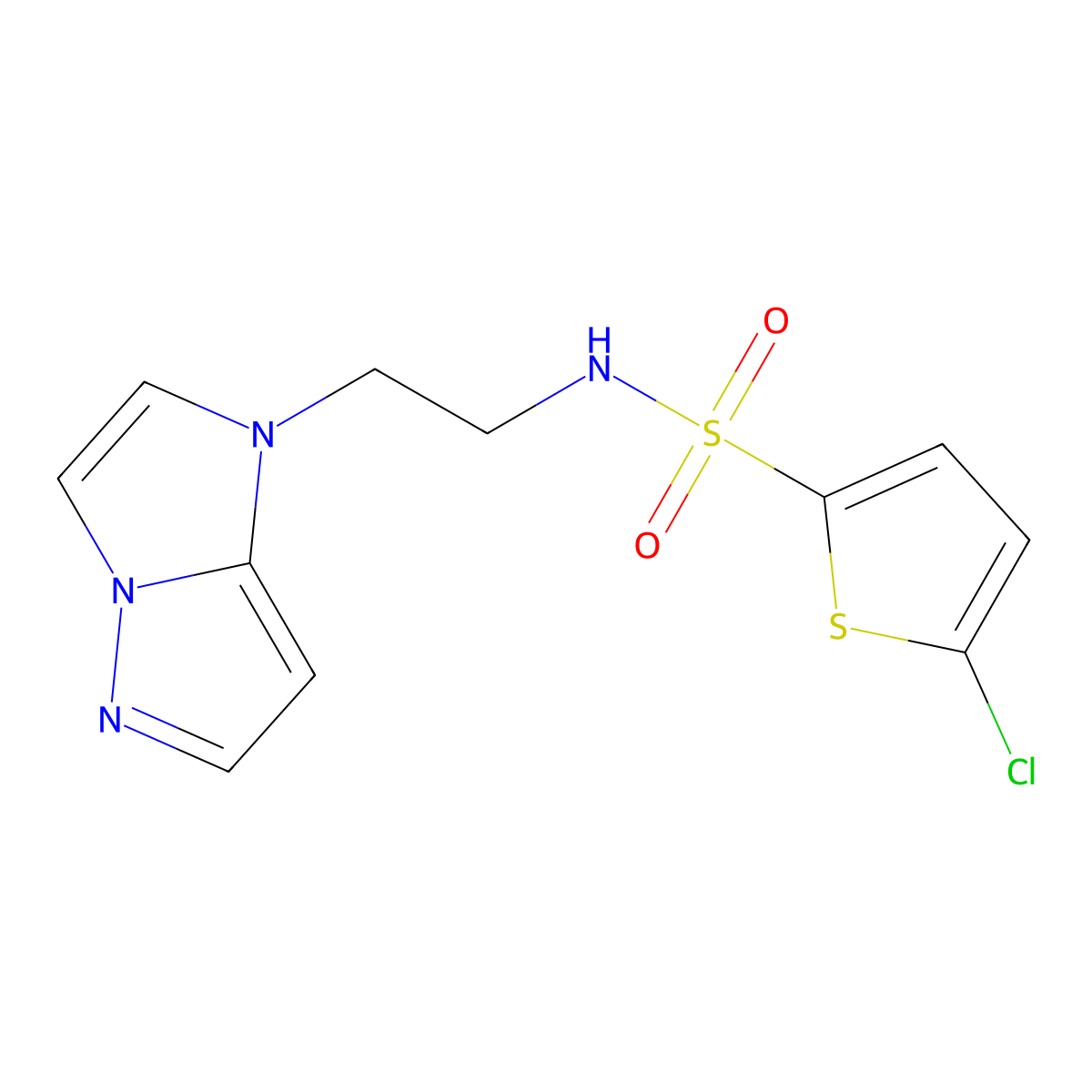 N-(2-(1H-imidazo[1,2-b]pyrazol-1-yl)ethyl)-5-chlorothiophene-2-sulfonamide molecular structure, CAS 1798676-37-5
