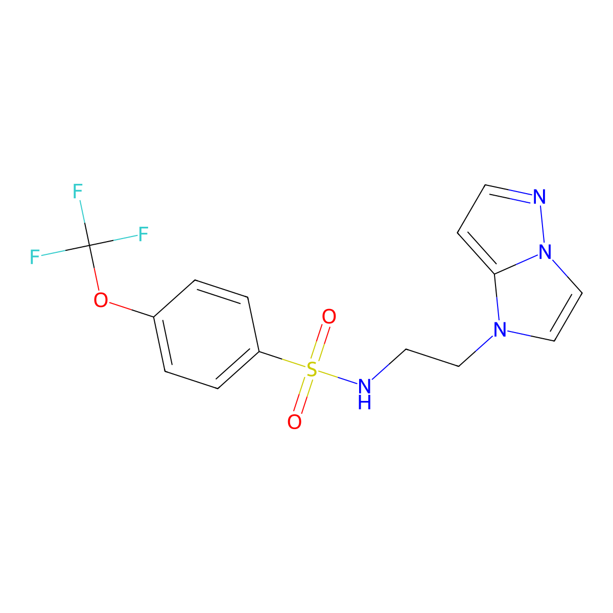 N-(2-(1H-imidazo[1,2-b]pyrazol-1-yl)ethyl)-4-(trifluoromethoxy)benzenesulfonamide molecular structure, CAS 1798676-54-6