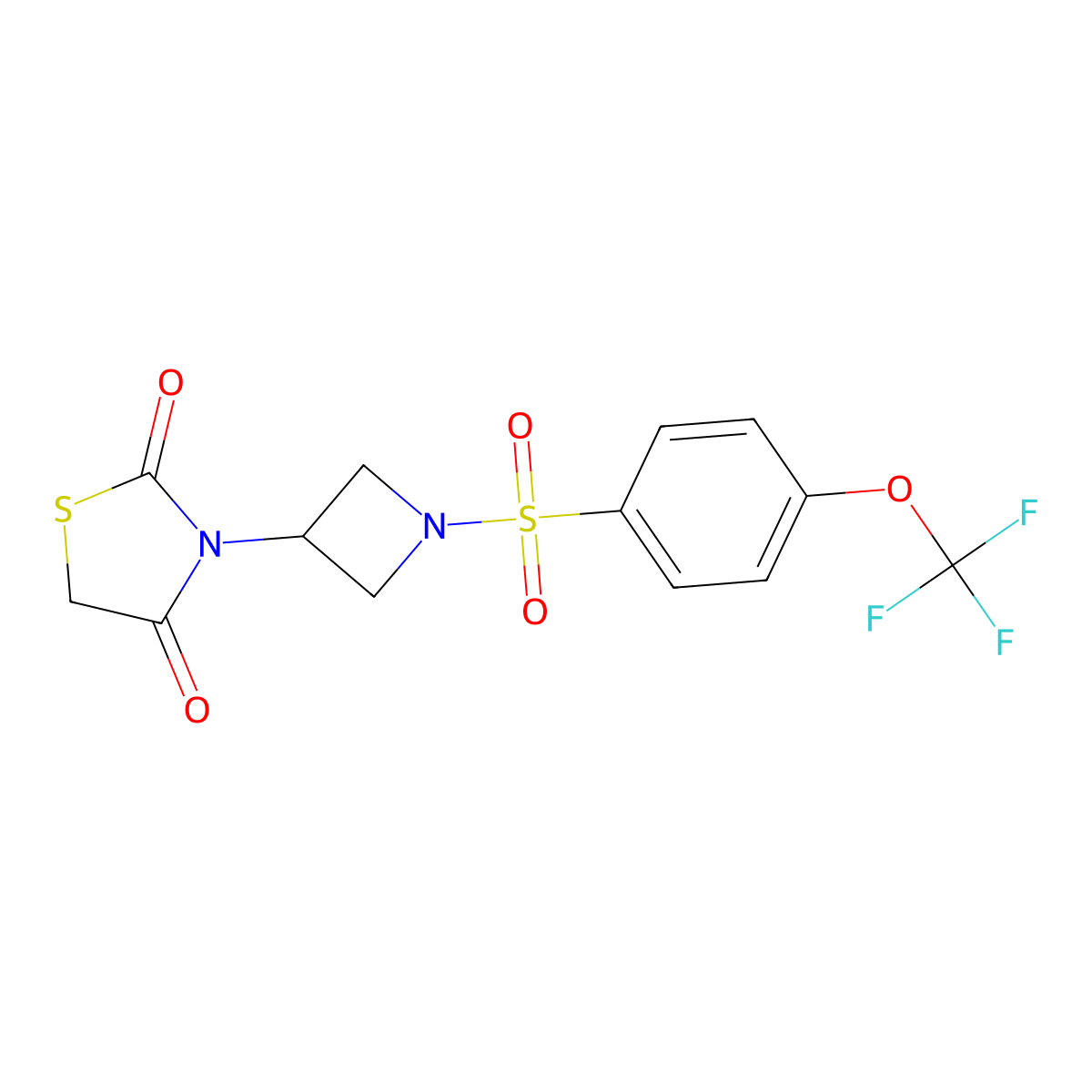 3-(1-((4-(Trifluoromethoxy)phenyl)sulfonyl)azetidin-3-yl)thiazolidine-2,4-dione molecular structure, CAS 1798677-80-1