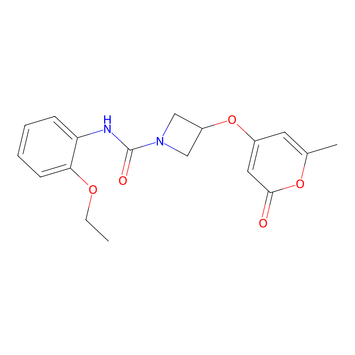 N-(2-ethoxyphenyl)-3-((6-methyl-2-oxo-2H-pyran-4-yl)oxy)azetidine-1-carboxamide molecular structure, CAS 1798678-42-8