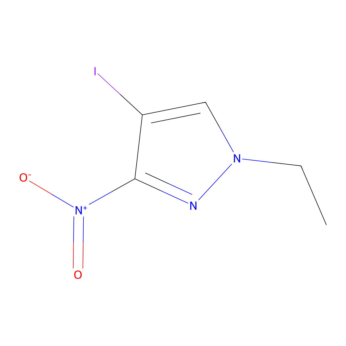 1-ethyl-4-iodo-3-nitro-1H-pyrazole molecular structure, CAS 1798678-48-4