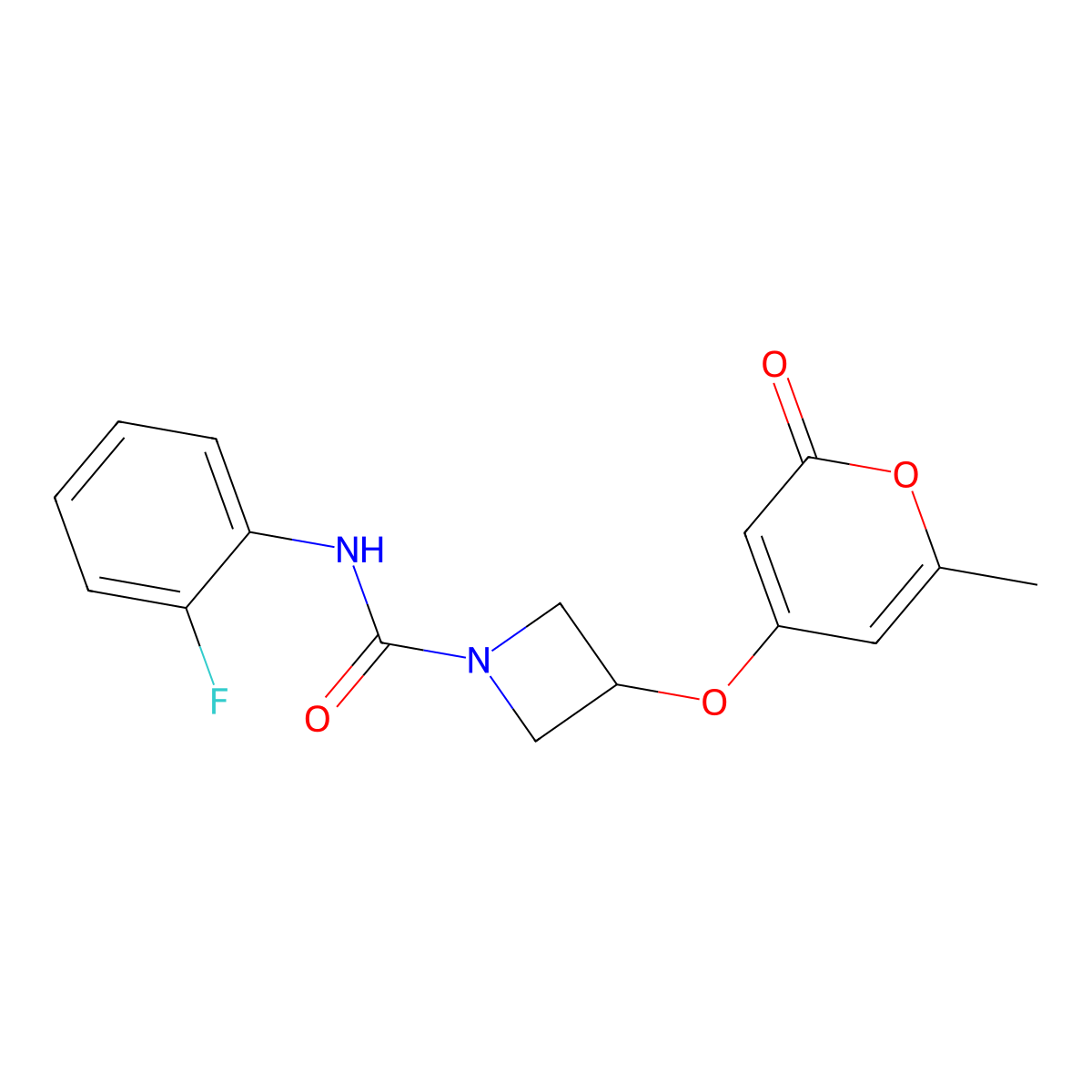 N-(2-fluorophenyl)-3-((6-methyl-2-oxo-2H-pyran-4-yl)oxy)azetidine-1-carboxamide molecular structure, CAS 1798678-53-1