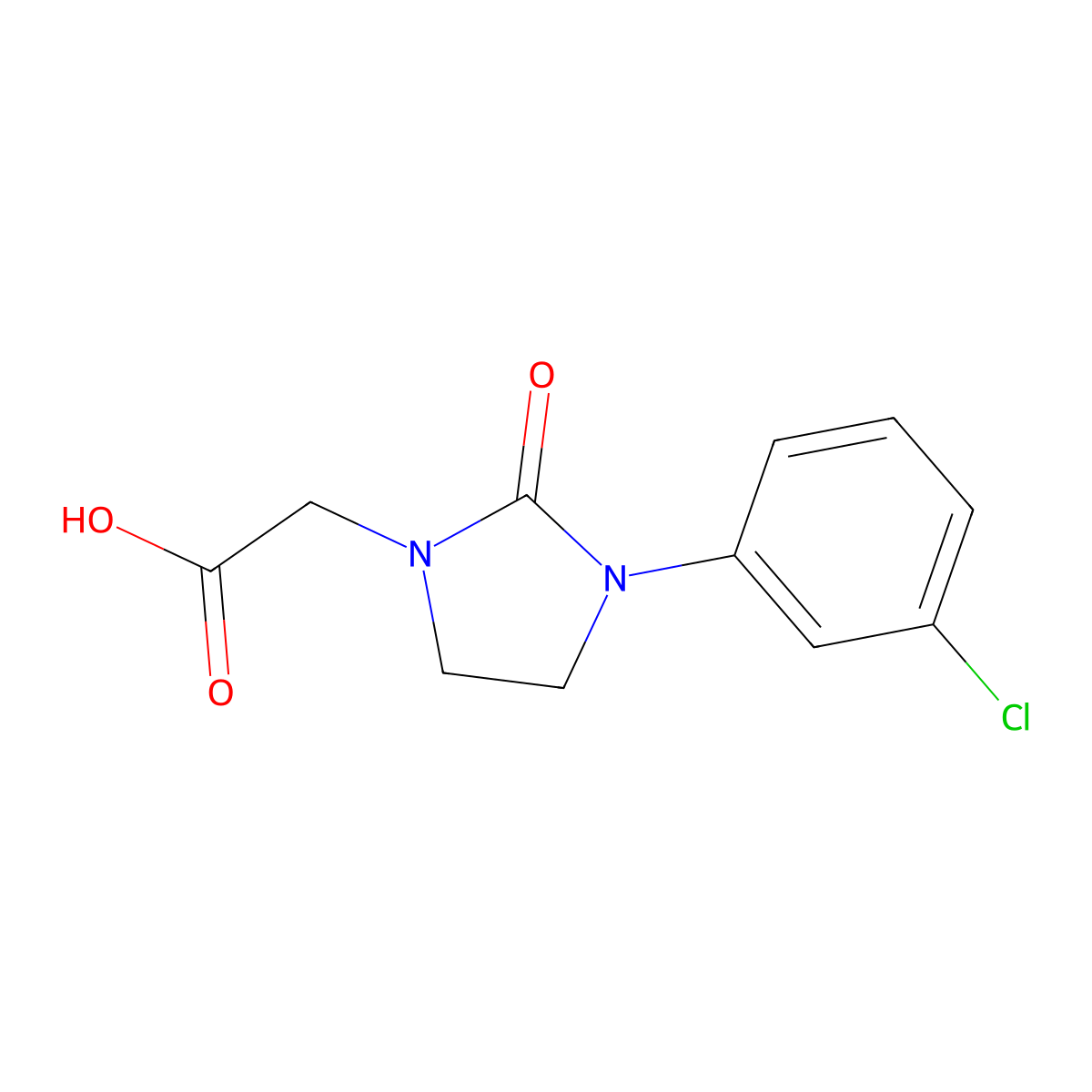 2-[3-(3-Chlorophenyl)-2-oxoimidazolidin-1-yl]acetic acid molecular structure, CAS 1798678-98-4