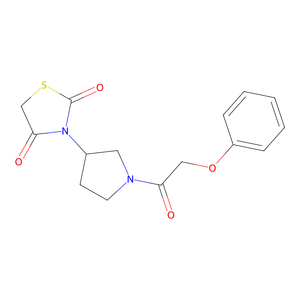 3-(1-(2-Phenoxyacetyl)pyrrolidin-3-yl)thiazolidine-2,4-dione molecular structure, CAS 1798680-11-1