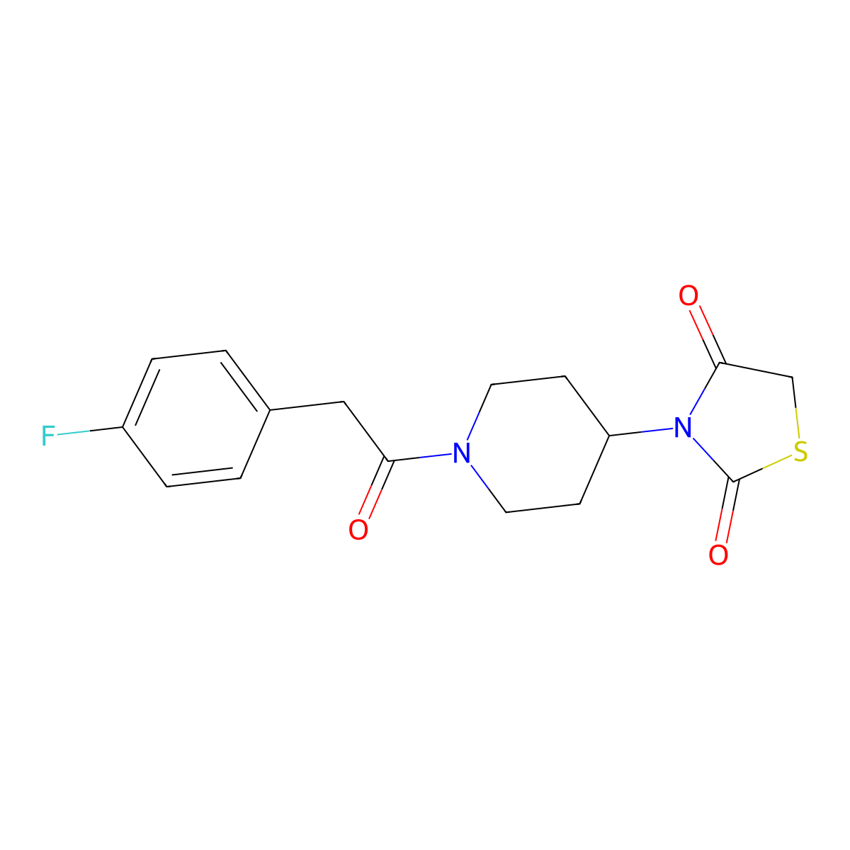 3-(1-(2-(4-Fluorophenyl)acetyl)piperidin-4-yl)thiazolidine-2,4-dione molecular structure, CAS 1798680-39-3