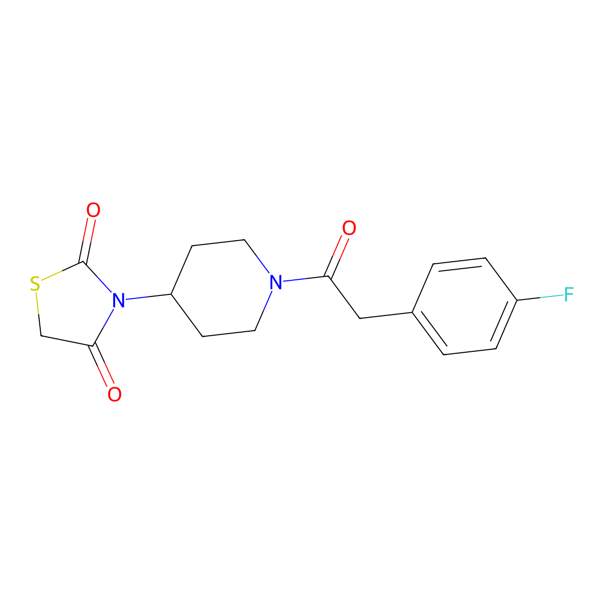 3-(1-(2-(4-Fluorophenyl)acetyl)piperidin-4-yl)thiazolidine-2,4-dione molecular structure, CAS 1798680-39-3
