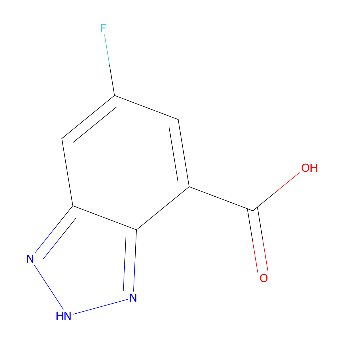 6-fluoro-1H-1,2,3-benzotriazole-4-carboxylic acid molecular structure, CAS 1798688-36-4