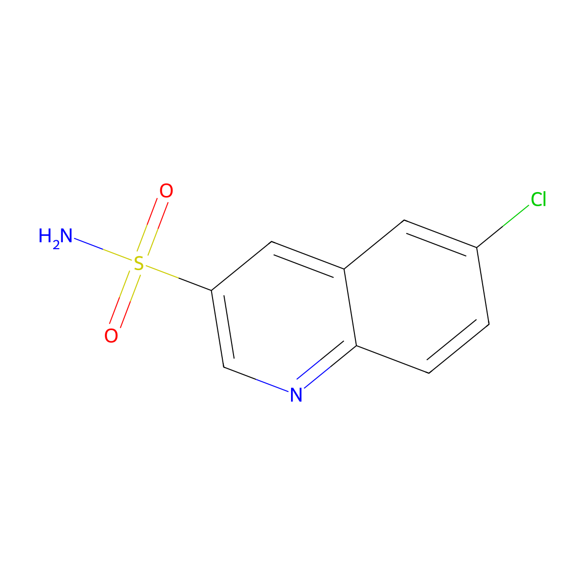 6-Chloroquinoline-3-sulfonamide molecular structure, CAS 1798707-42-2