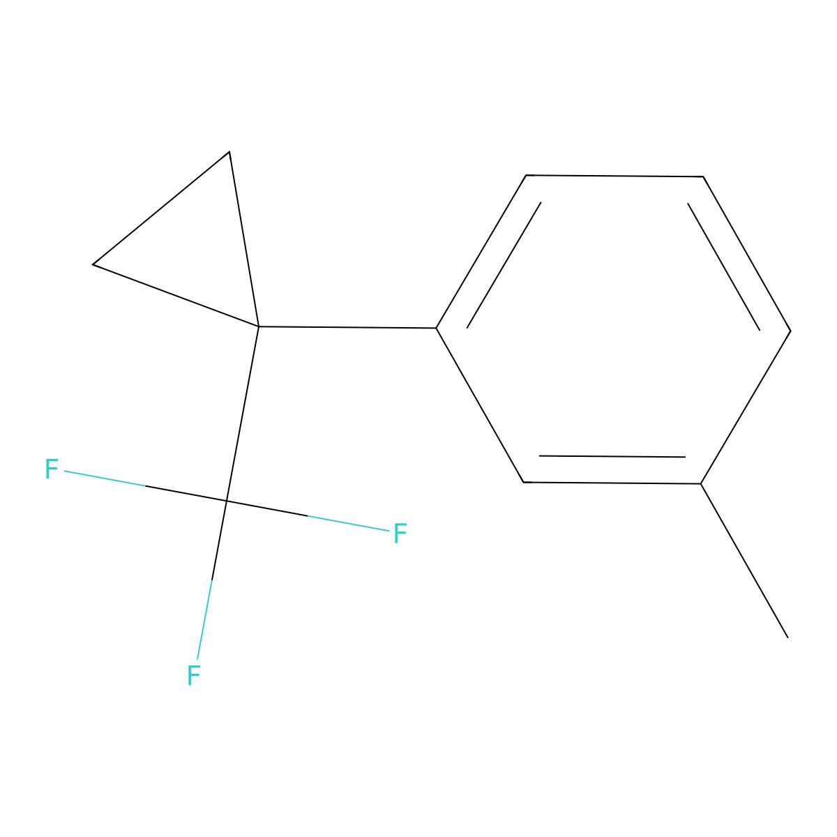1-Methyl-3-(1-(trifluoromethyl)cyclopropyl)benzene molecular structure, CAS 1798713-46-8