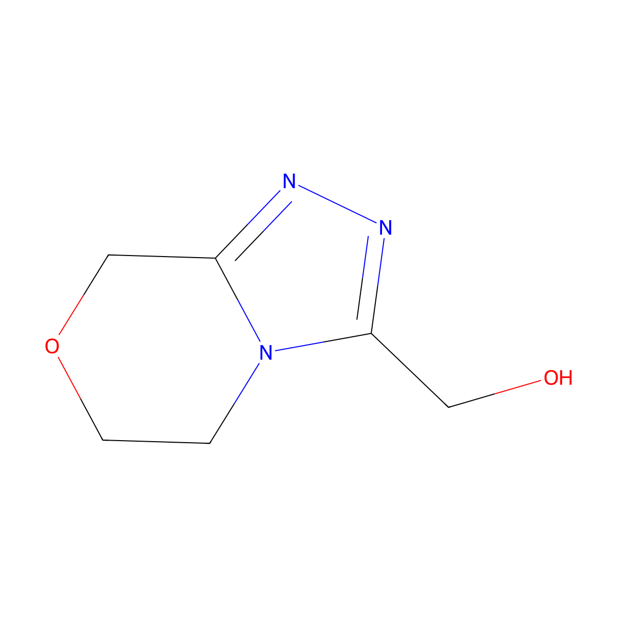 {5H,6H,8H-[1,2,4]triazolo[3,4-c][1,4]oxazin-3-yl}methanol molecular structure, CAS 1798716-97-8
