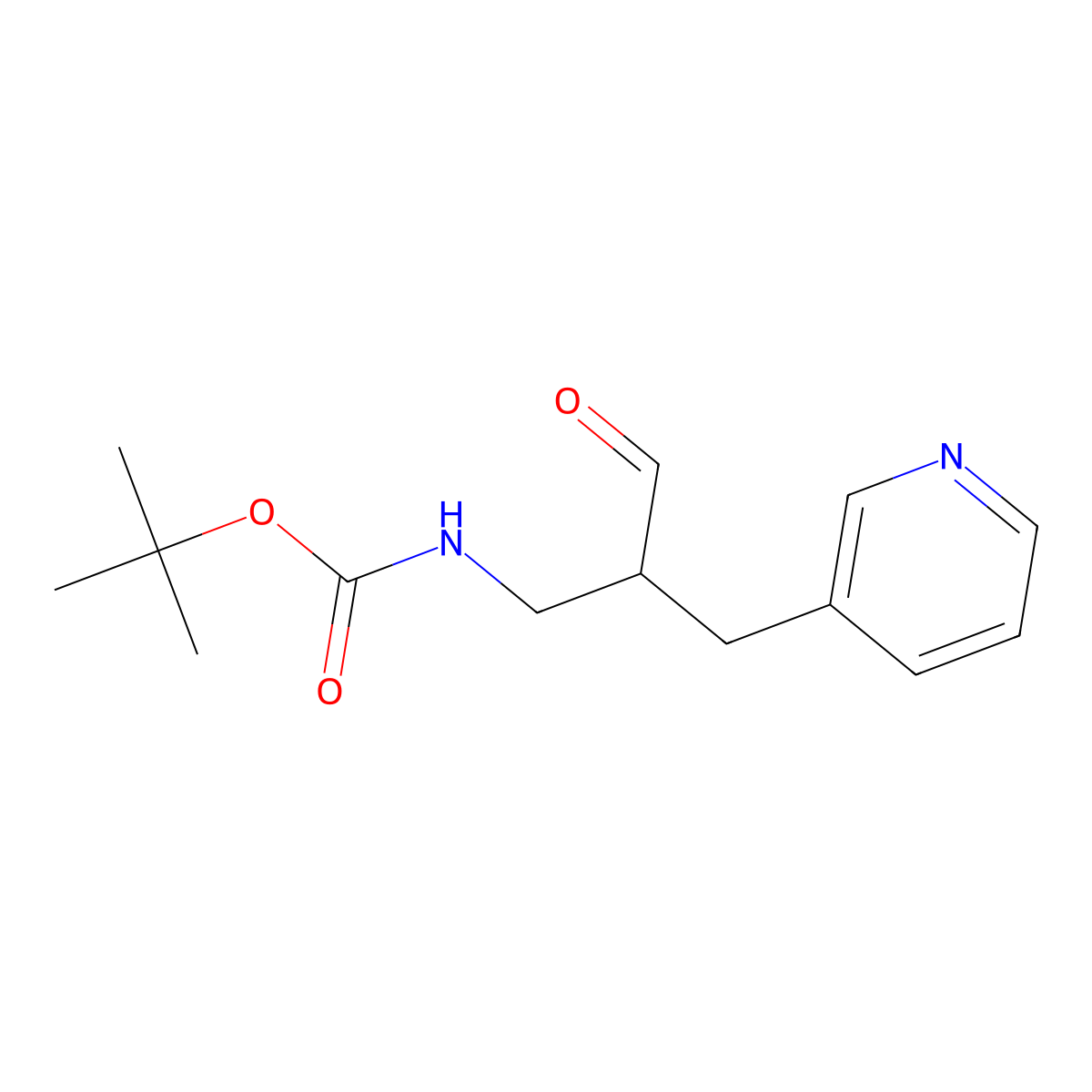 tert-butyl N-(3-oxo-2-((pyridin-3-yl)methyl)propyl)carbamate molecular structure, CAS 1798717-56-2