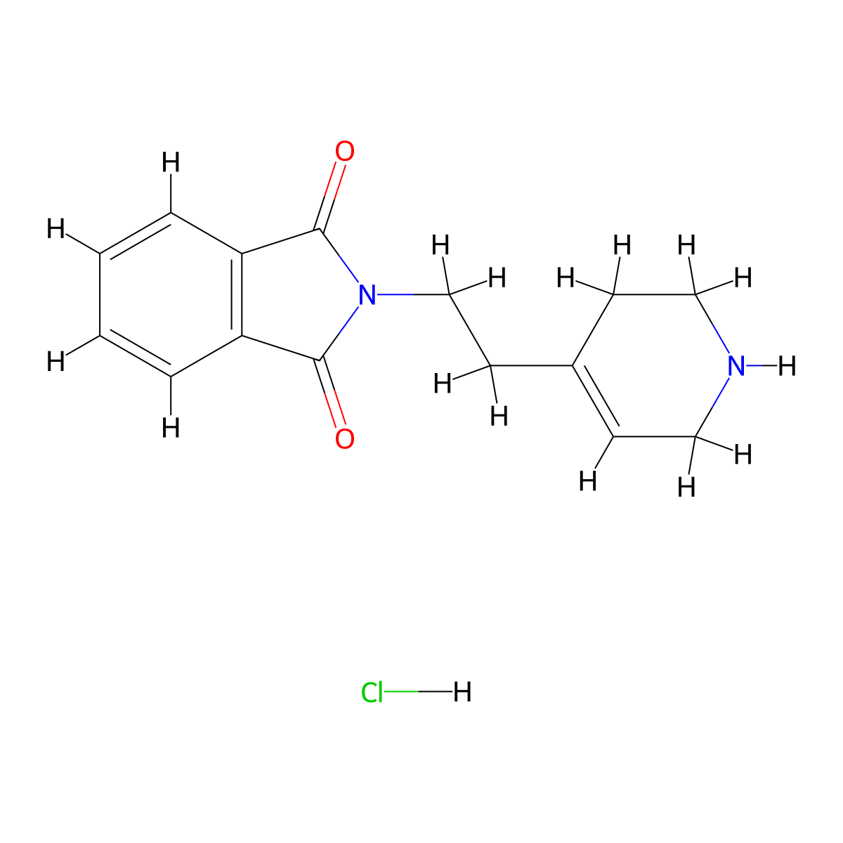 2-[2-(1,2,3,6-tetrahydropyridin-4-yl)ethyl]-2,3-dihydro-1H-isoindole-1,3-dione hydrochloride molecular structure, CAS 1798718-19-0