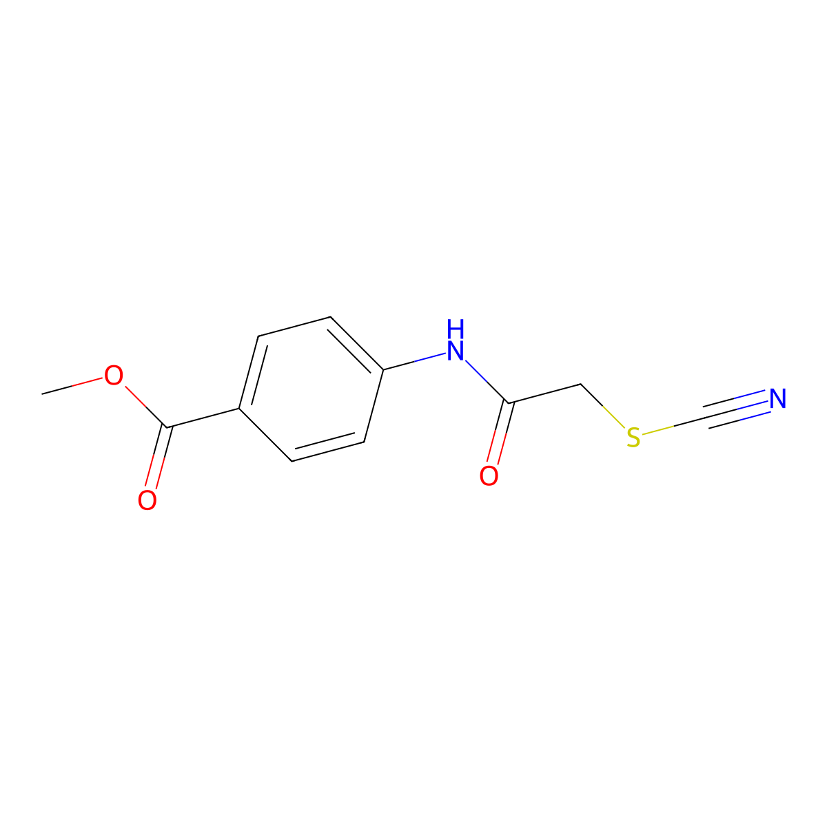 Methyl 4-[(thiocyanatoacetyl)amino]benzoate molecular structure, CAS 1798723-08-6
