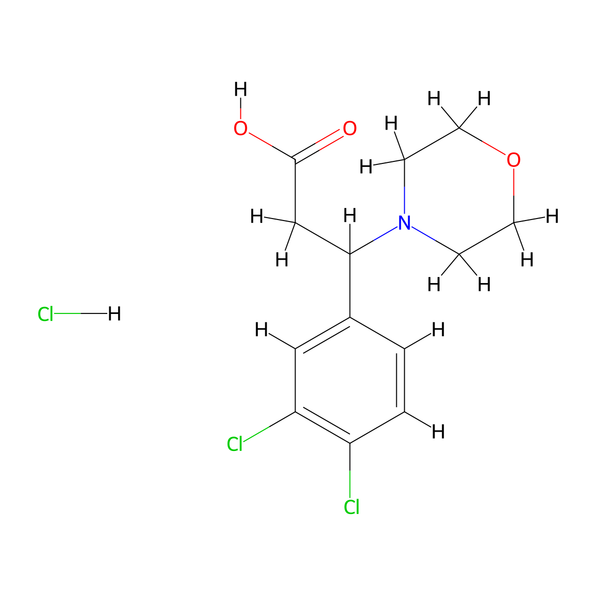 3-(3,4-Dichlorophenyl)-3-(morpholin-4-yl)propanoic acid hydrochloride molecular structure, CAS 1798724-58-9