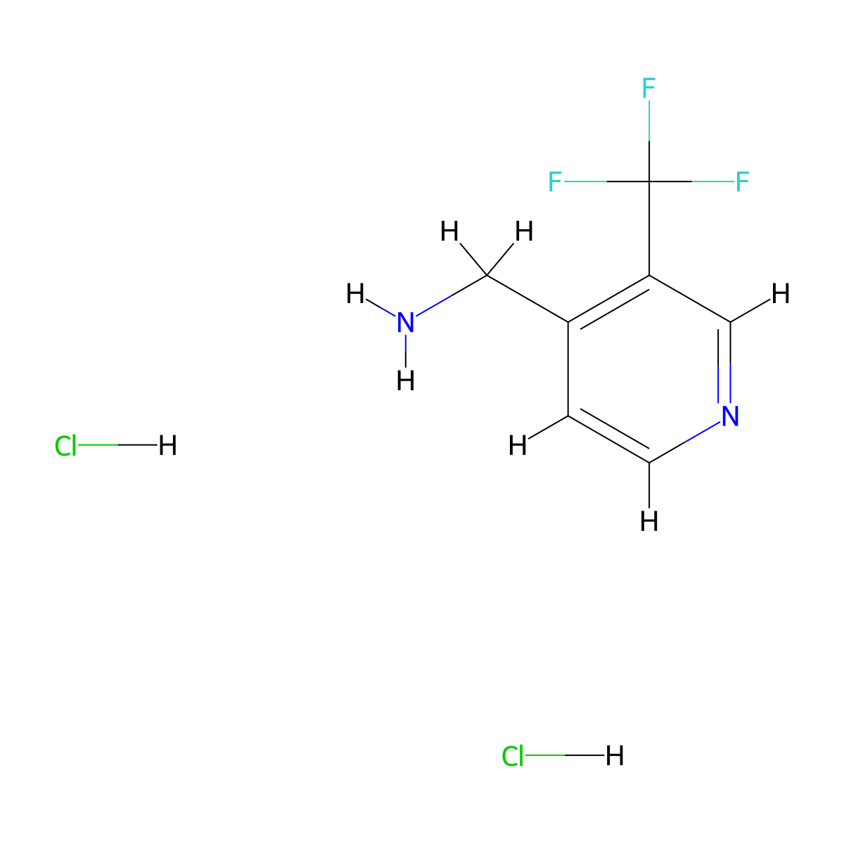 [3-(Trifluoromethyl)pyridin-4-yl]methanamine dihydrochloride molecular structure, CAS 1798725-24-2