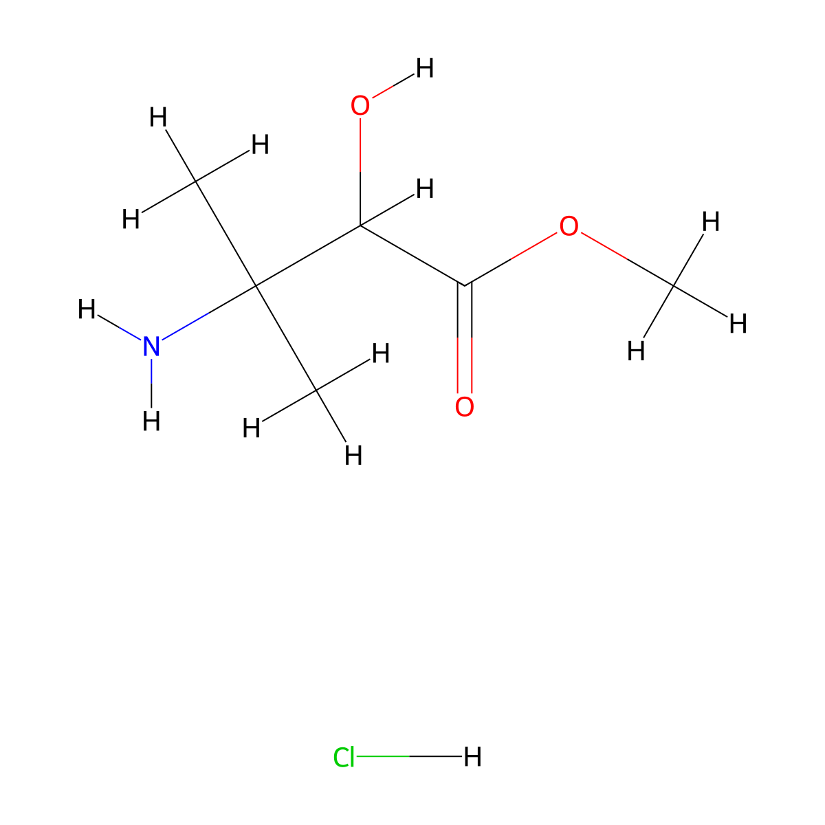 Methyl 3-amino-2-hydroxy-3-methylbutanoate hydrochloride molecular structure, CAS 1798725-89-9