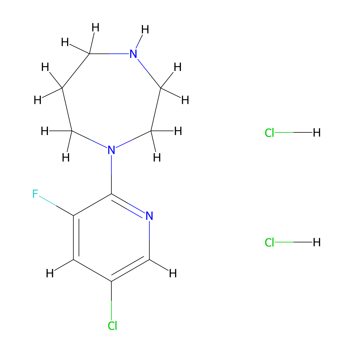 1-(5-Chloro-3-fluoropyridin-2-yl)-1,4-diazepane dihydrochloride molecular structure, CAS 1798728-62-7