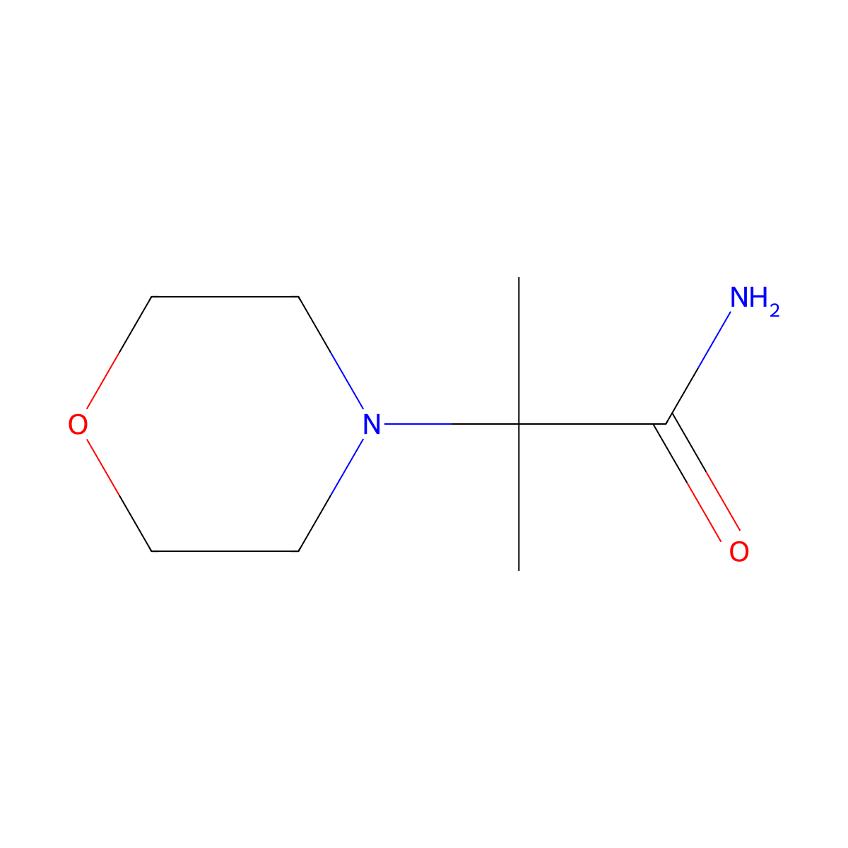 2-Methyl-2-morpholin-4-ylpropanamide molecular structure, CAS 179873-11-1