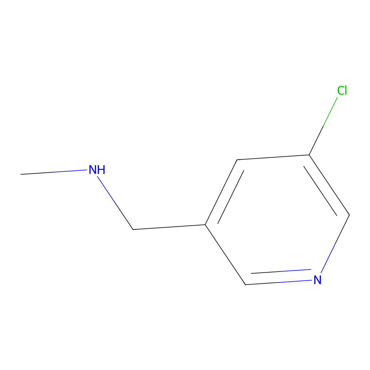 1-(5-Chloropyridin-3-YL)-N-methylmethanamine molecular structure, CAS 179873-21-3