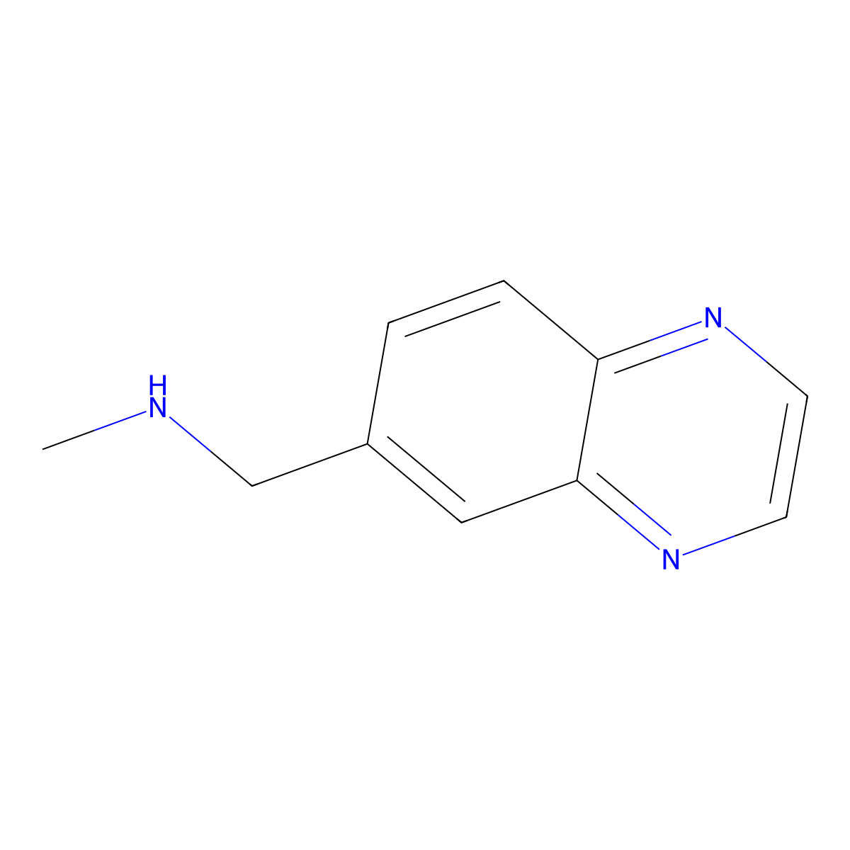 N-Methyl-6-quinoxalinemethanamine molecular structure, CAS 179873-39-3