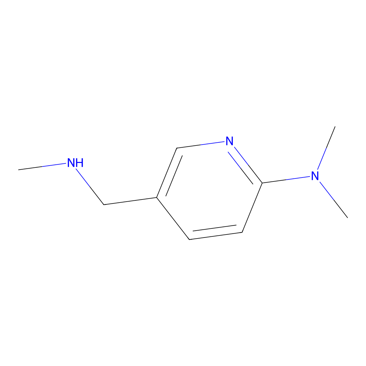 6-(Dimethylamino)-N-methyl-3-pyridinemethanamine molecular structure, CAS 179873-46-2