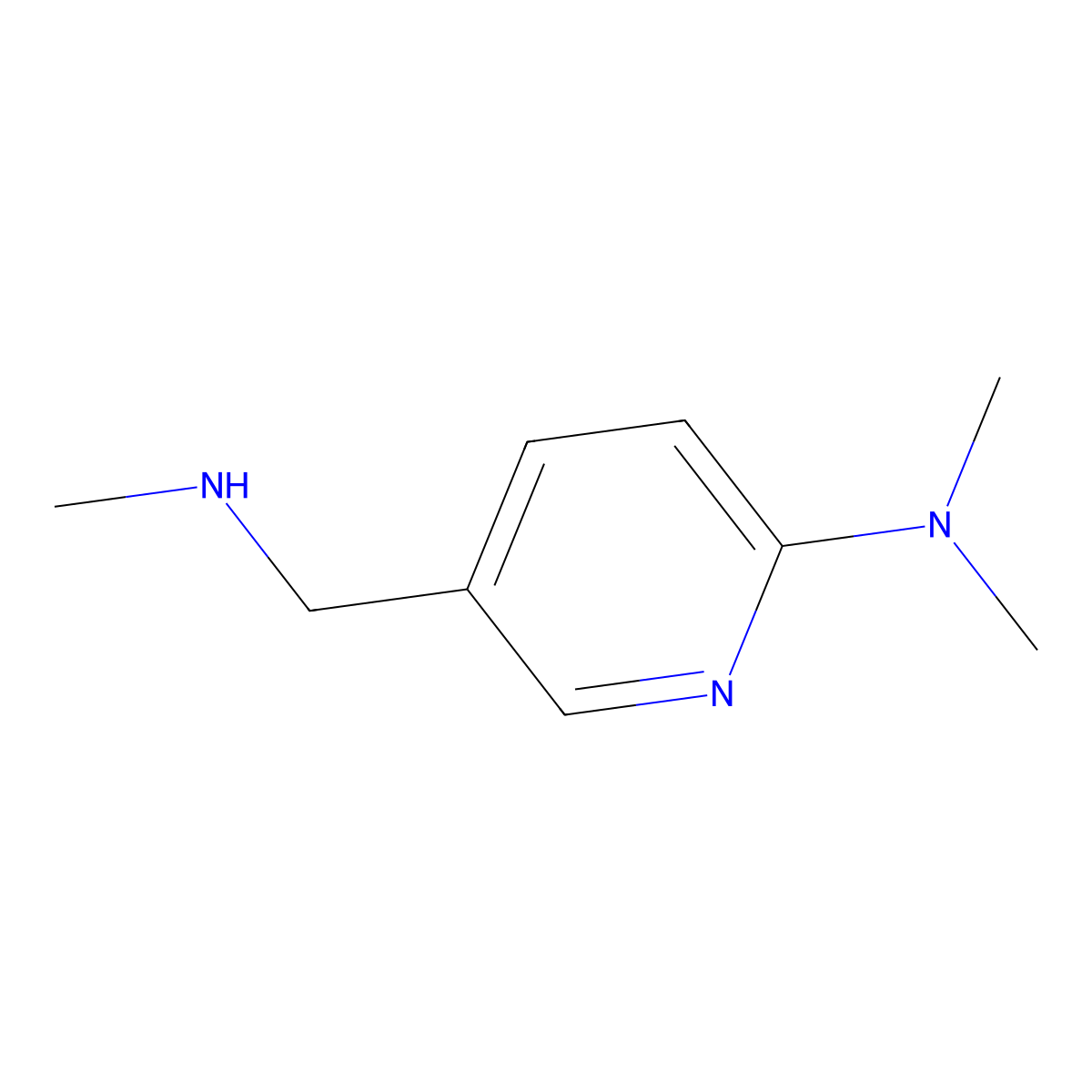 6-(Dimethylamino)-N-methyl-3-pyridinemethanamine molecular structure, CAS 179873-46-2