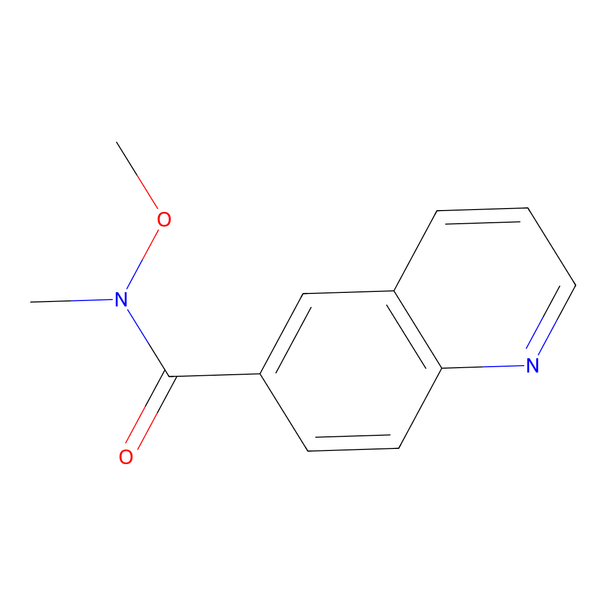 N-Methoxy-N-methylquinoline-6-carboxamide molecular structure, CAS 179873-51-9