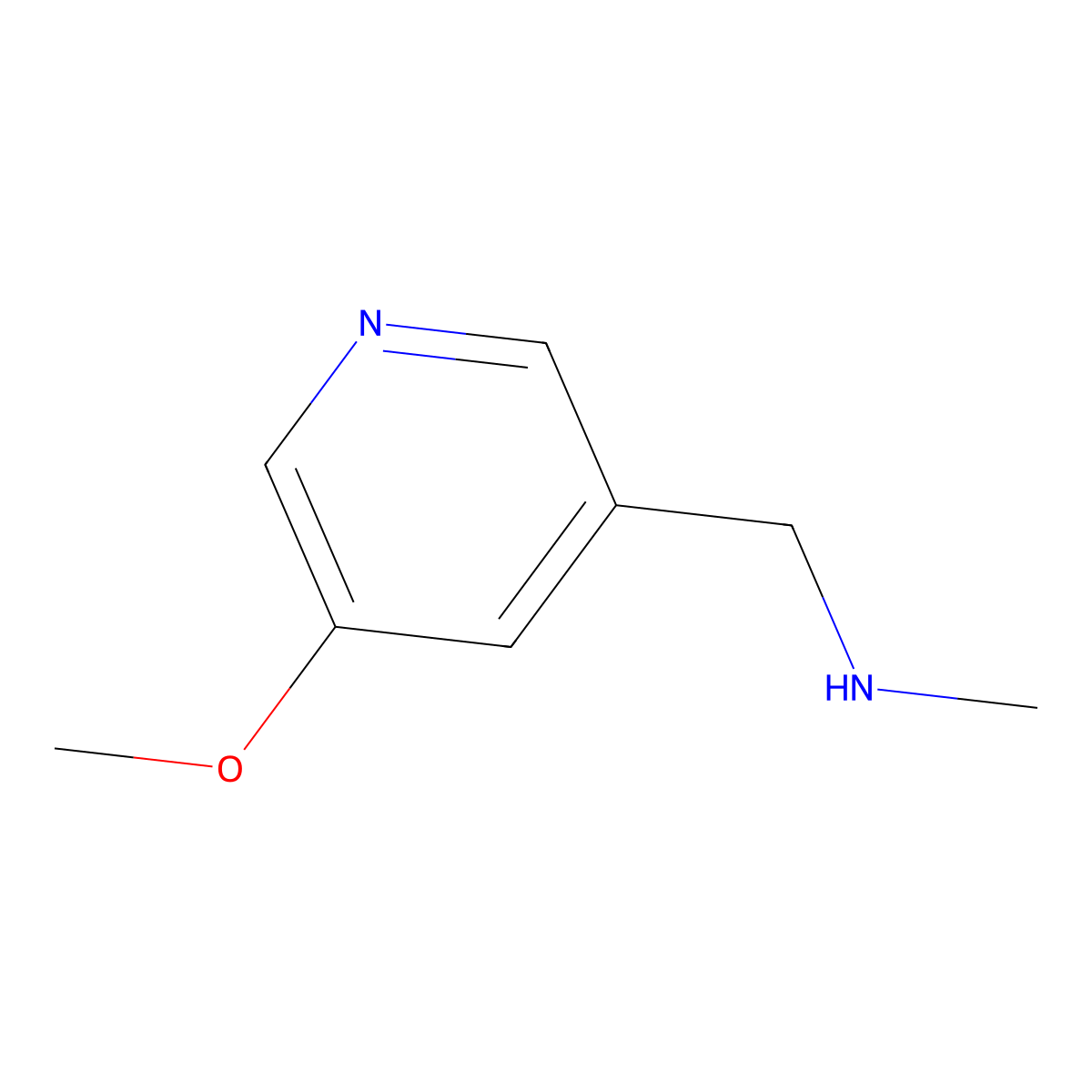 ((5-Methoxypyridin-3-yl)methyl)(methyl)amine molecular structure, CAS 179873-54-2