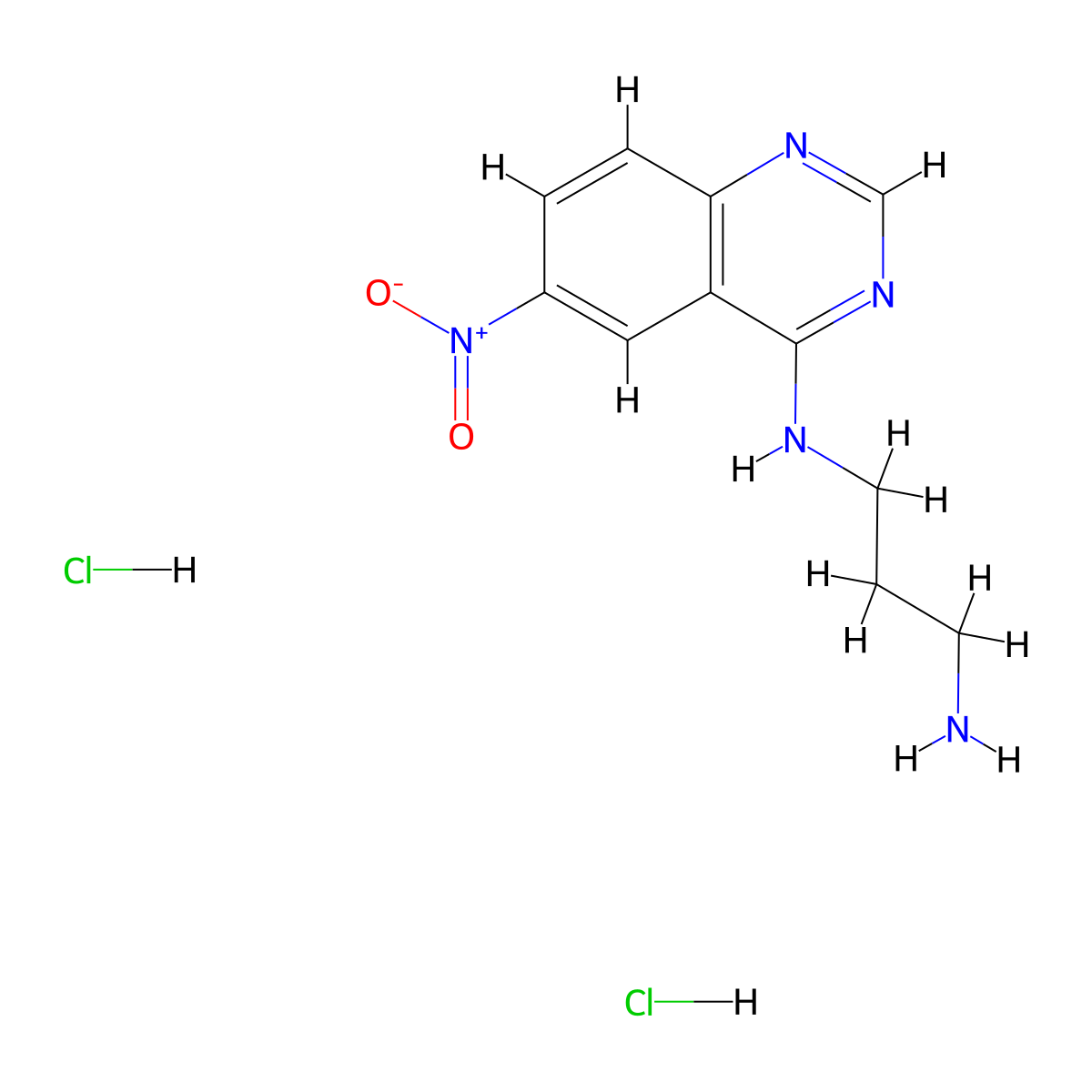 N1-(6-nitroquinazolin-4-yl)propane-1,3-diamine dihydrochloride molecular structure, CAS 1798730-04-7