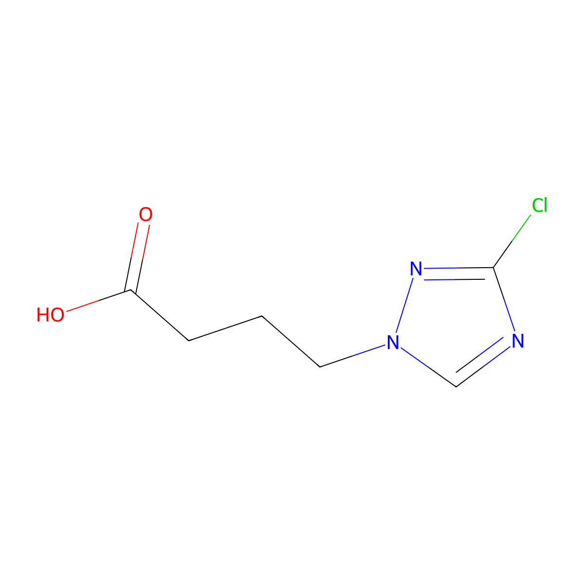 4-(3-chloro-1H-1,2,4-triazol-1-yl)butanoic acid molecular structure, CAS 1798730-62-7