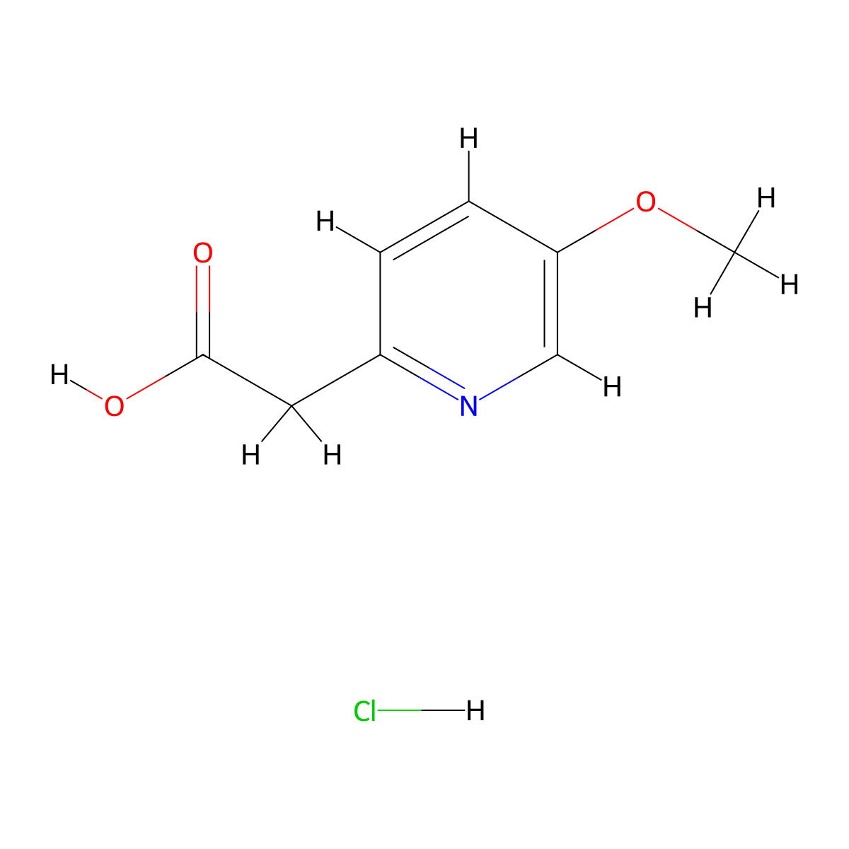 2-(5-Methoxypyridin-2-yl)acetic acid hydrochloride molecular structure, CAS 1798730-78-5