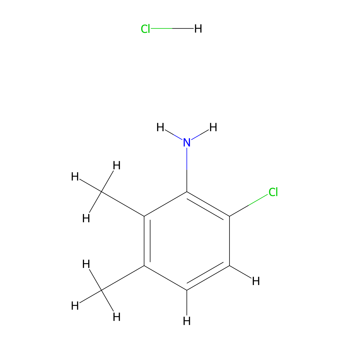 6-Chloro-2,3-dimethylaniline hydrochloride molecular structure, CAS 1798732-51-0